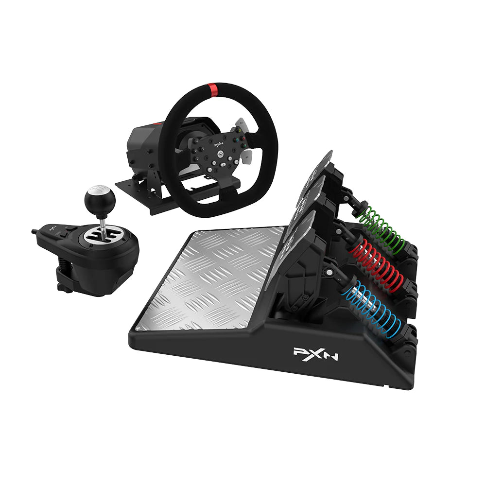 PXN V10 Race Steering Wheel with 3 Pedals and Gear Shifter