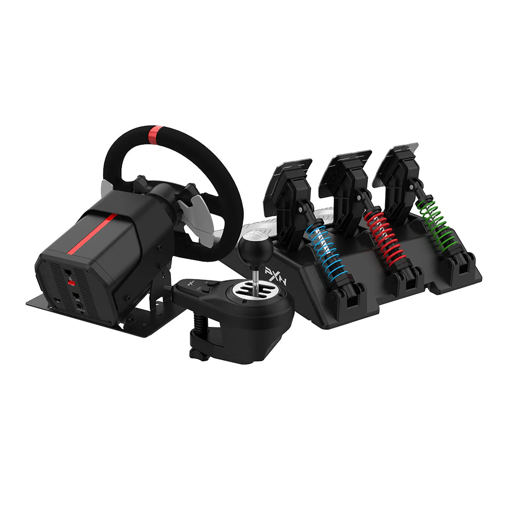 PXN V10 Race Steering Wheel with 3 Pedals and Gear Shifter