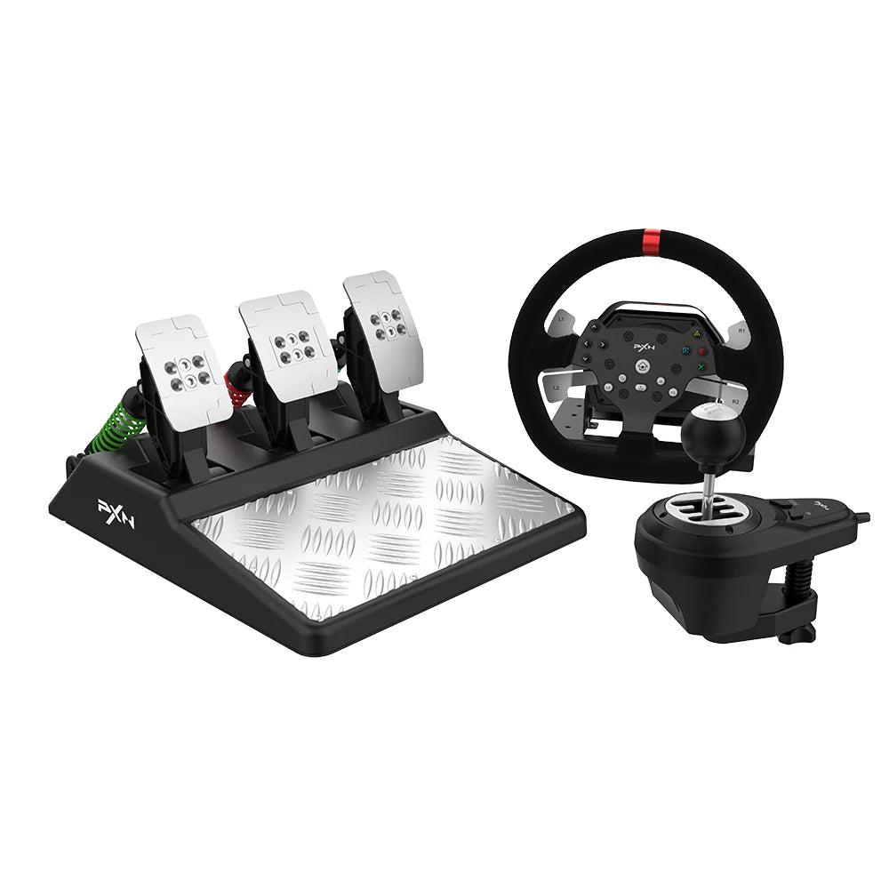 PXN V10 Race Steering Wheel with 3 Pedals and Gear Shifter